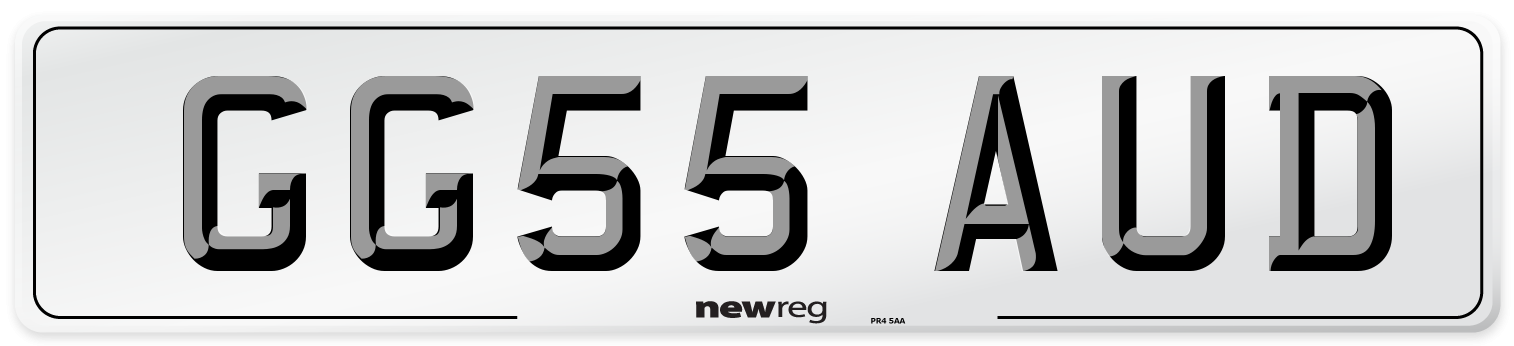 GG55 AUD Number Plate from New Reg